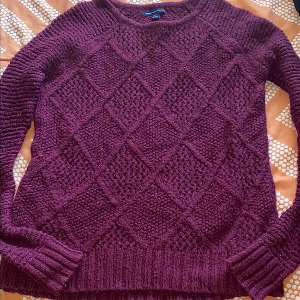 Burgundy American Eagle Sweater